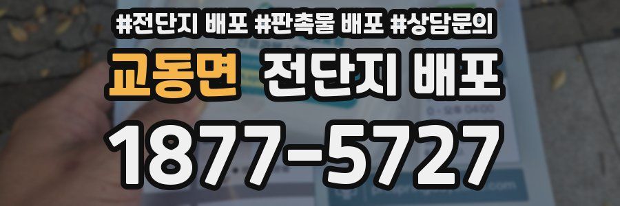 교동면 전단지 배포