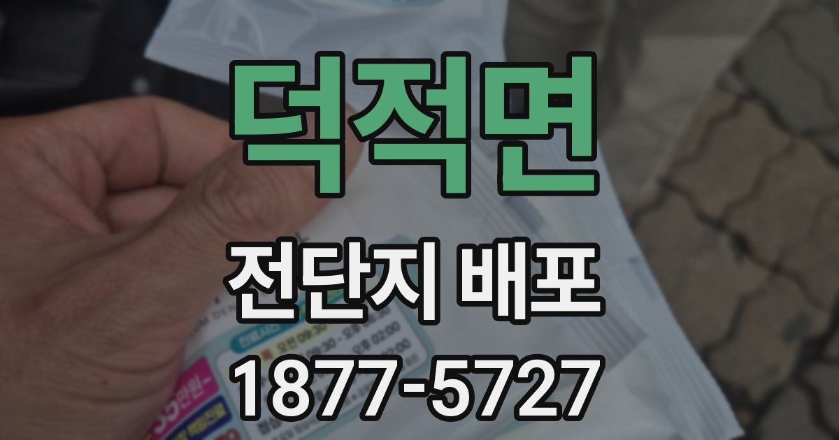 덕적면 전단지 배포