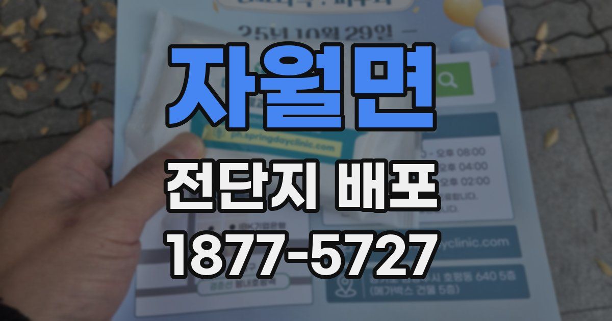 자월면 전단지 배포