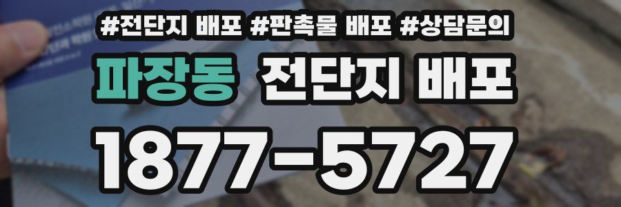 파장동 전단지 배포