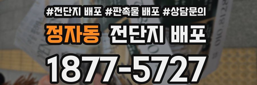 정자동 전단지 배포