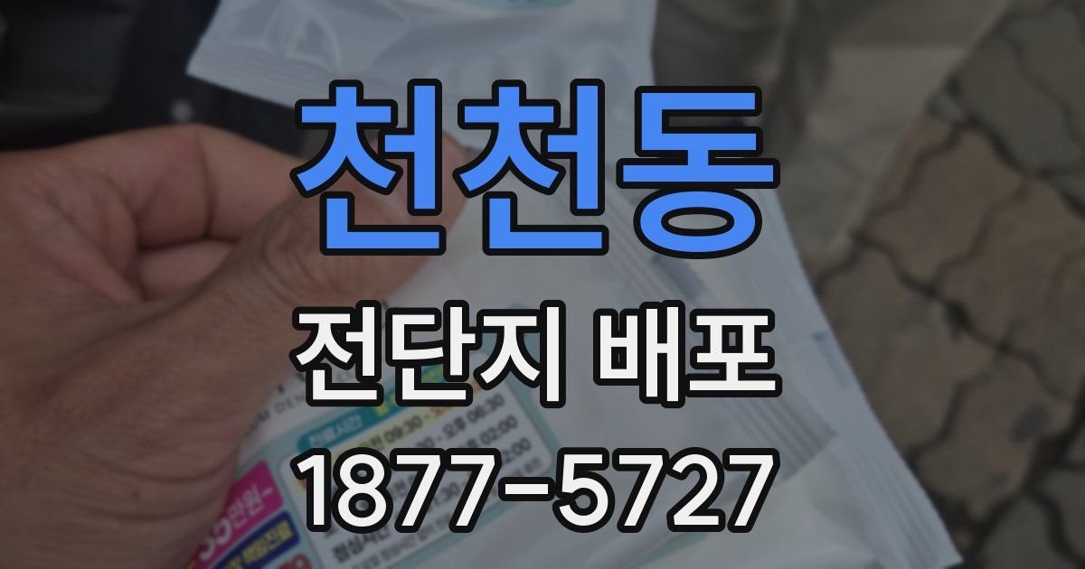 천천동 전단지 배포