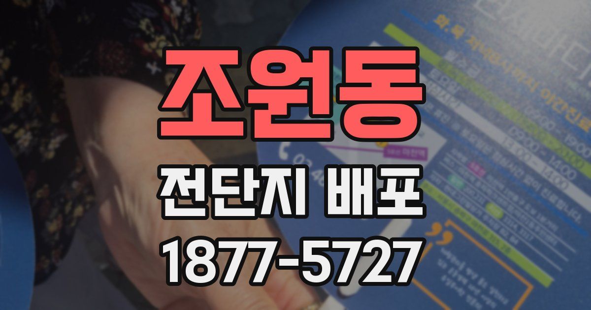 조원동 전단지 배포