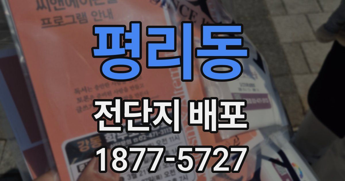 평리동 전단지 배포