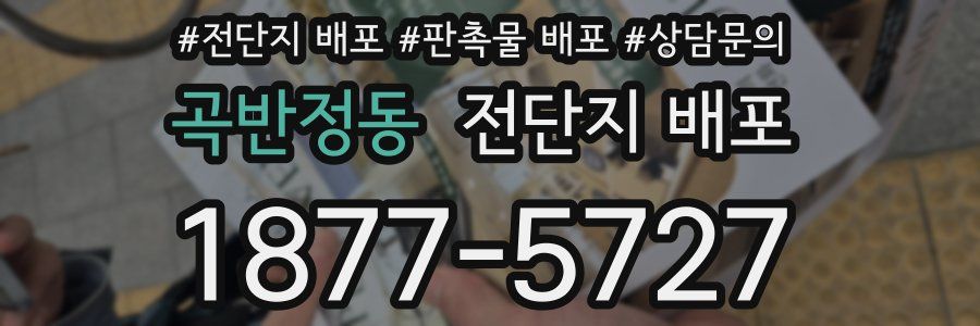 곡반정동 전단지 배포