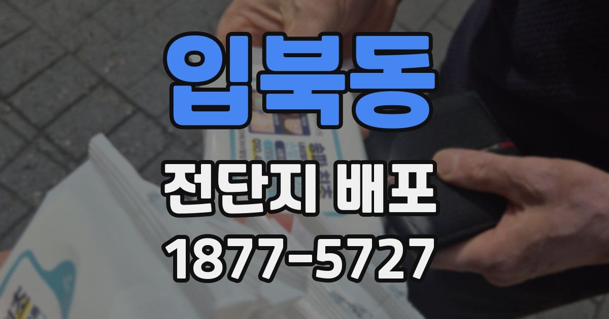 입북동 전단지 배포
