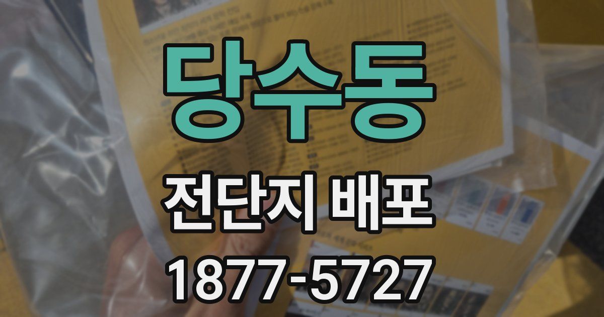 당수동 전단지 배포
