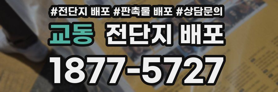 교동 전단지 배포