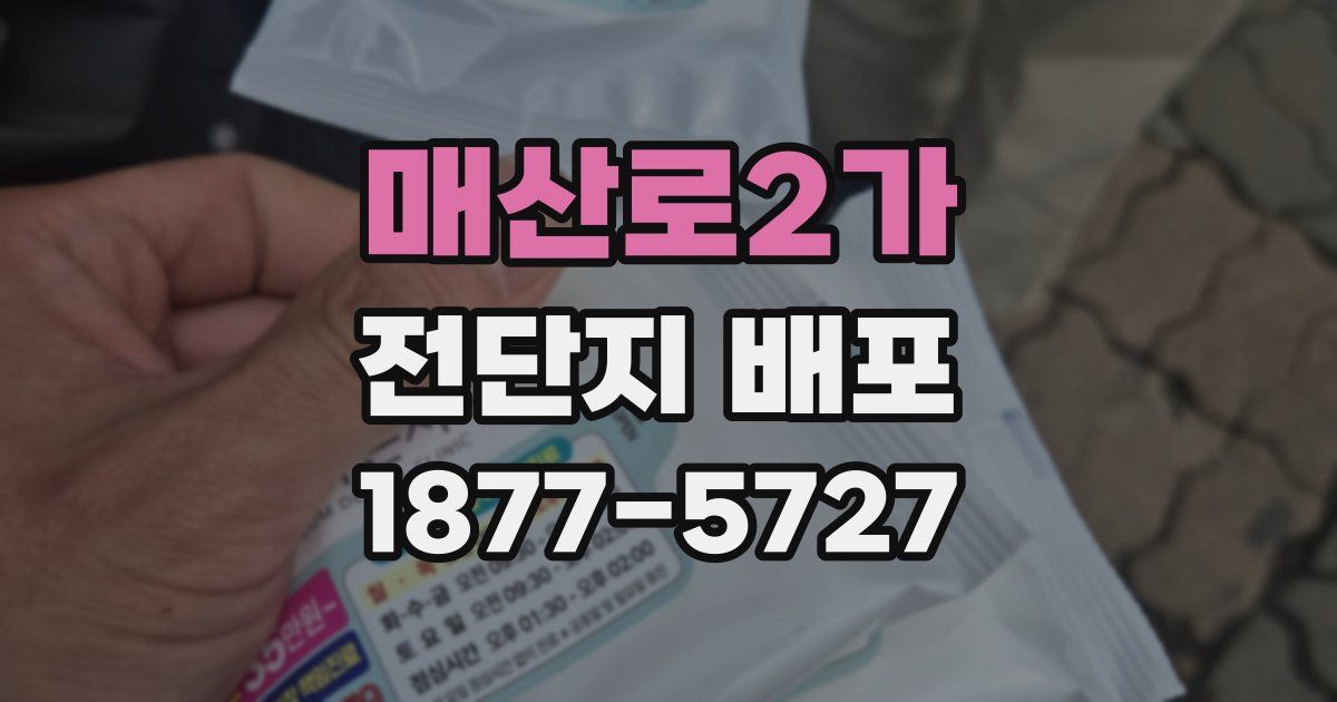 매산로2가 전단지 배포