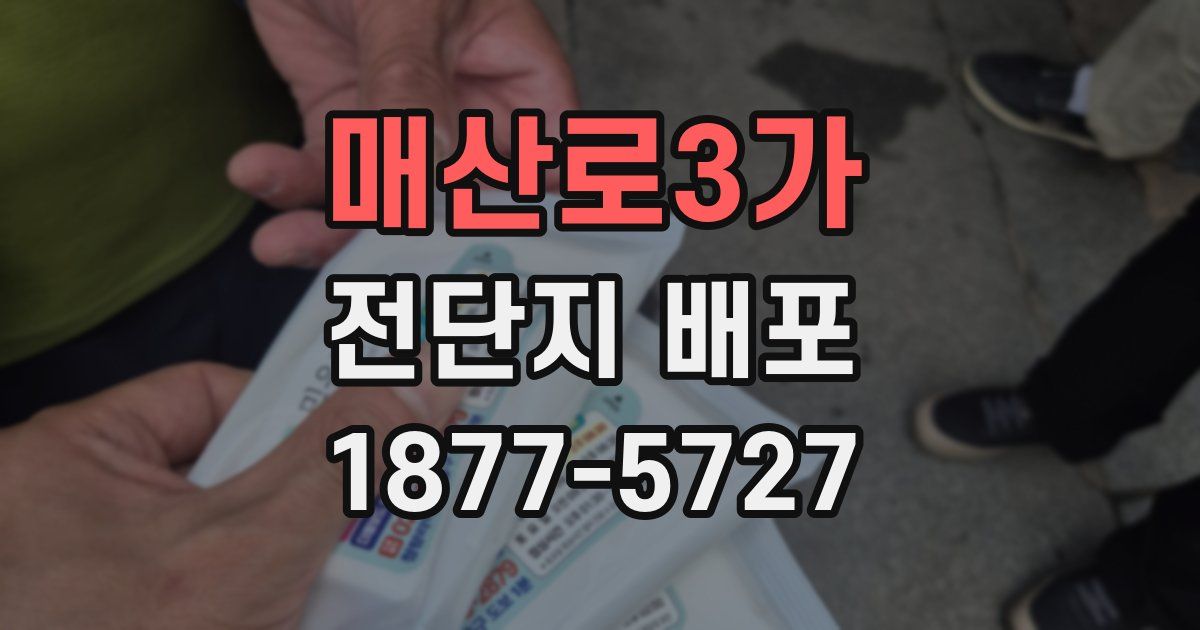 매산로3가 전단지 배포