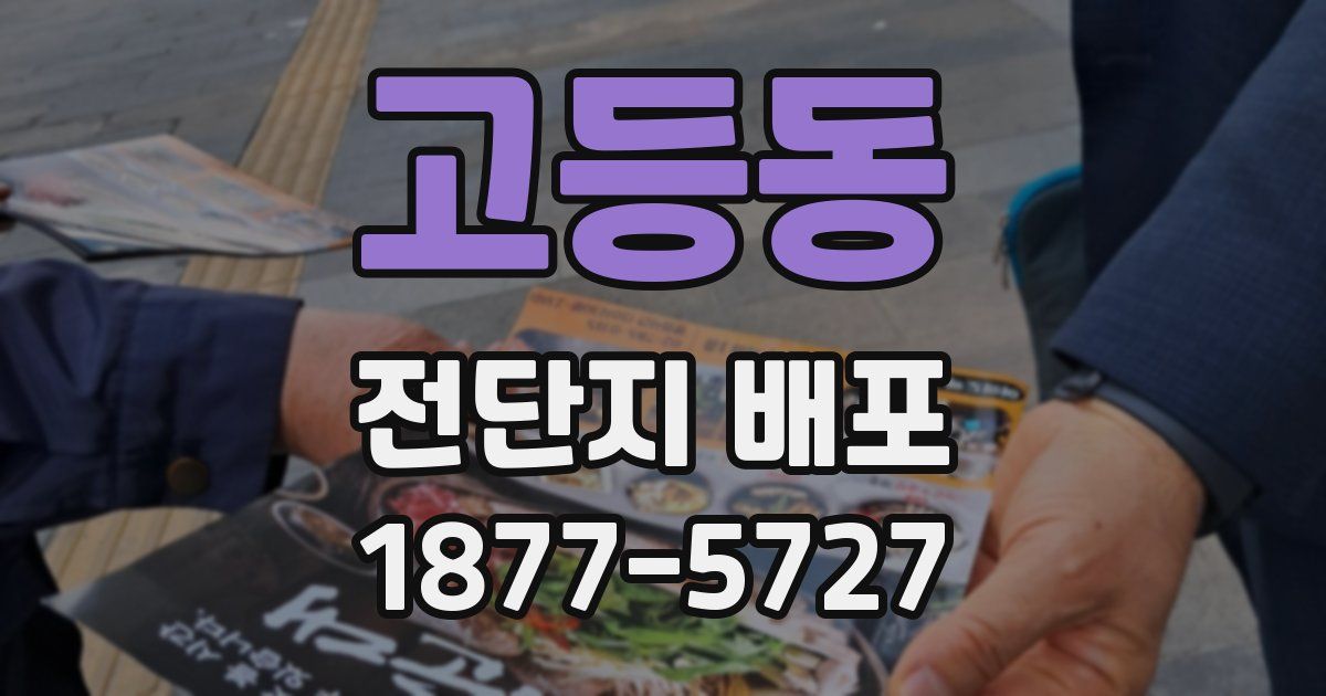 고등동 전단지 배포