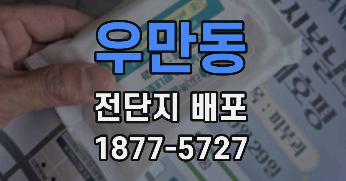 우만동 전단지 배포