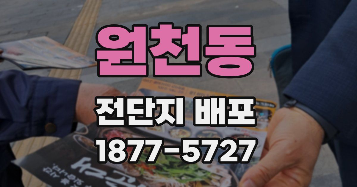 원천동 전단지 배포