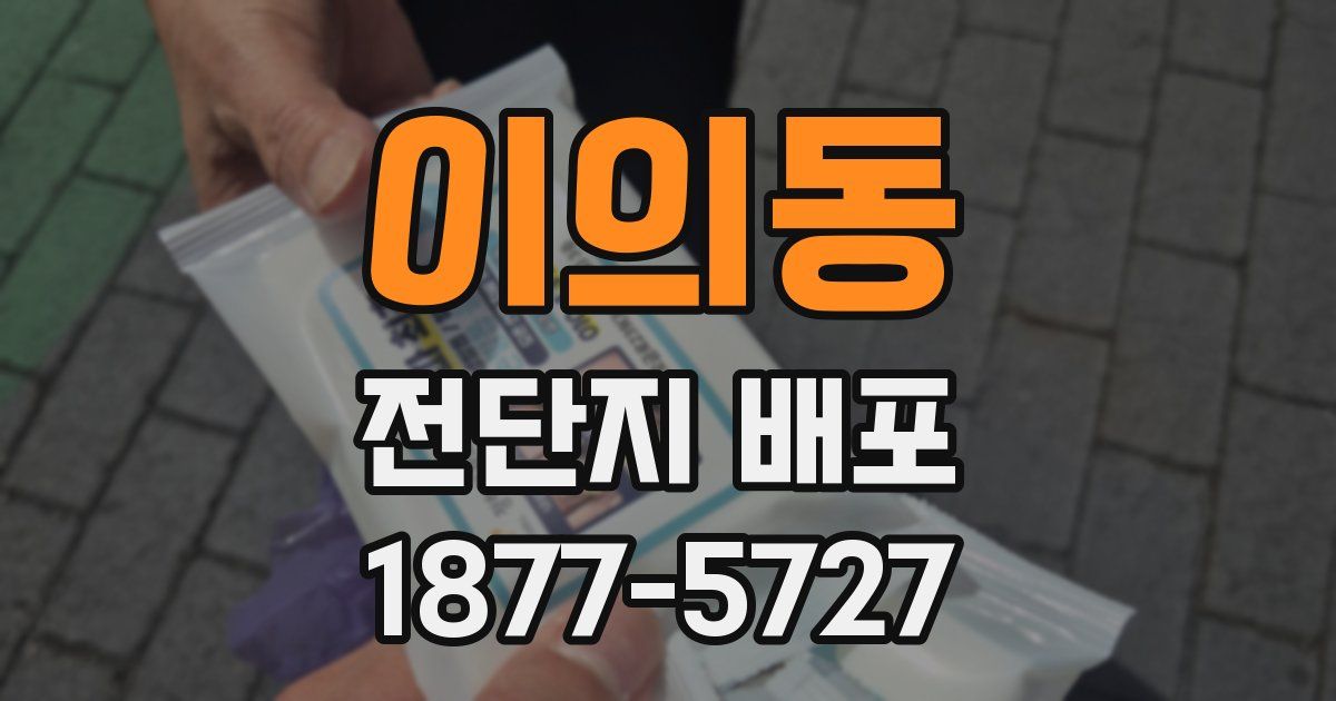 이의동 전단지 배포