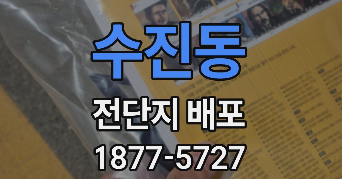 수진동 전단지 배포