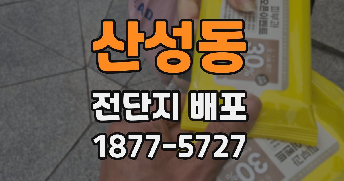 산성동 전단지 배포