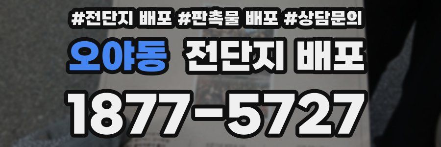 오야동 전단지 배포