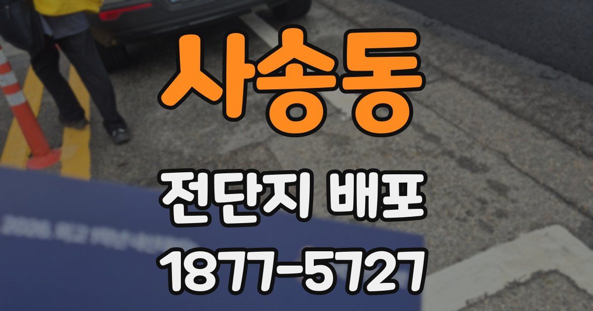 사송동 전단지 배포
