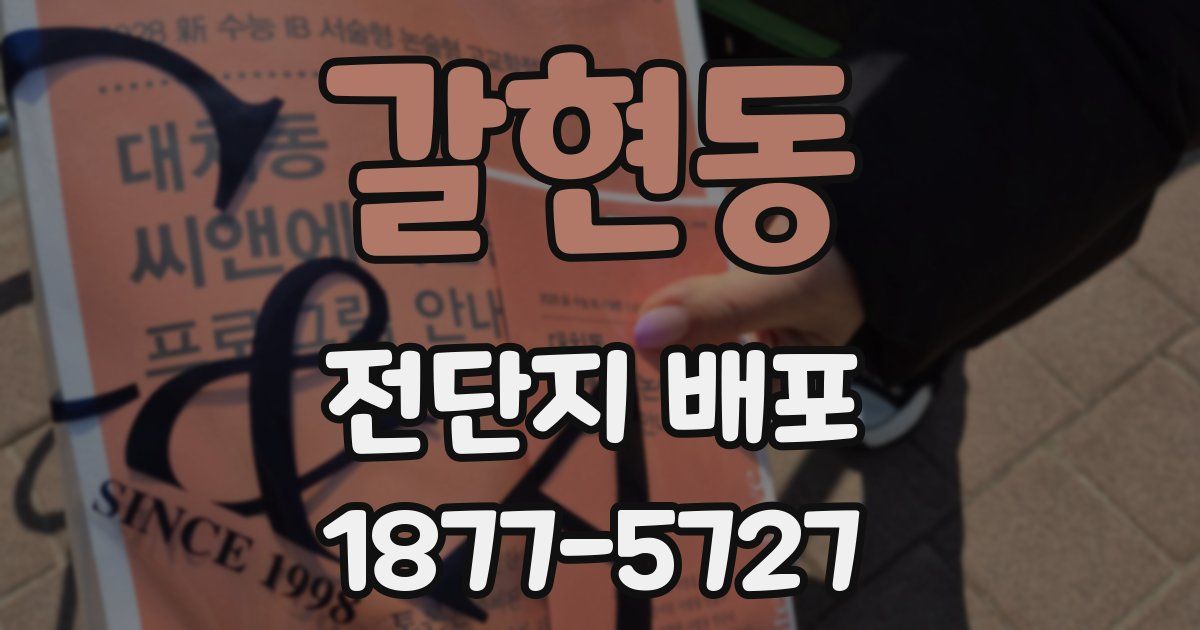 갈현동 전단지 배포