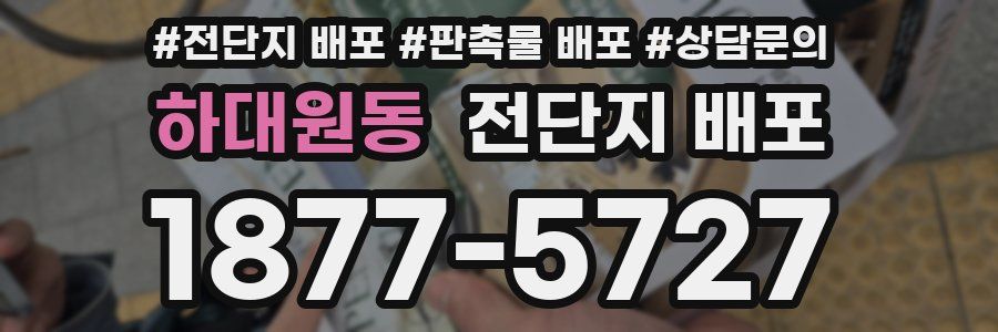 하대원동 전단지 배포