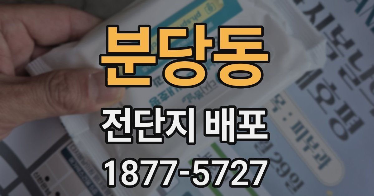 분당동 전단지 배포