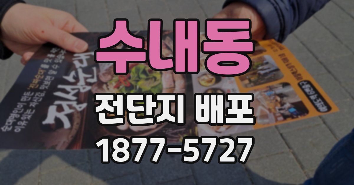 수내동 전단지 배포