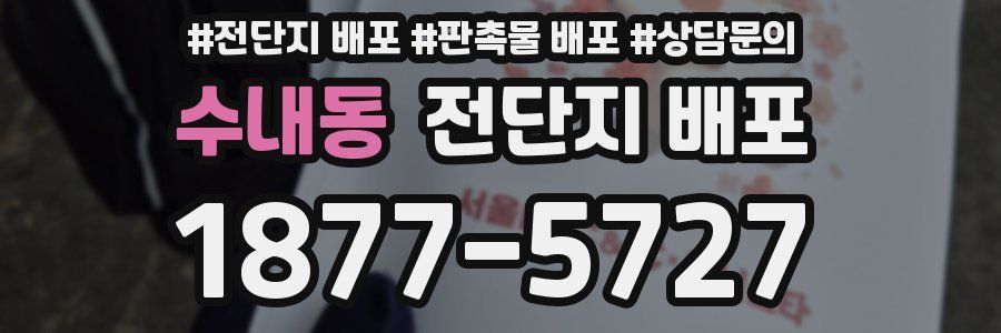 수내동 전단지 배포