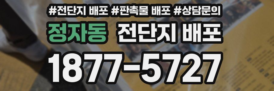 정자동 전단지 배포