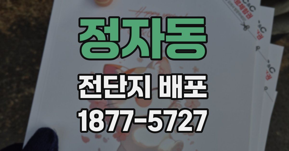 정자동 전단지 배포