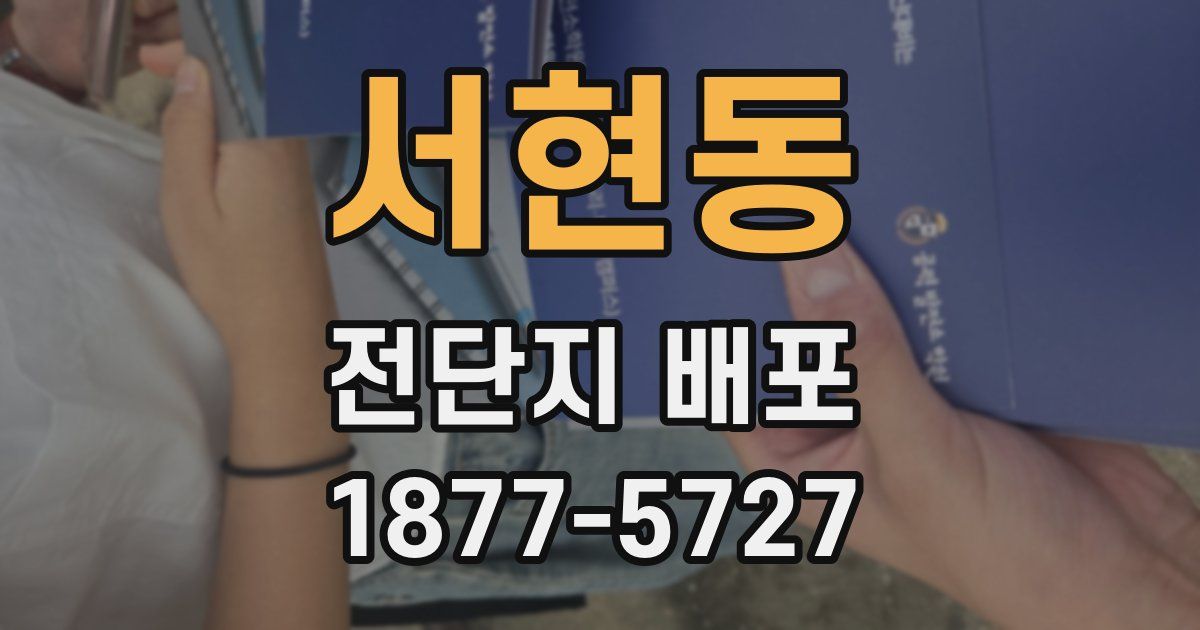 서현동 전단지 배포