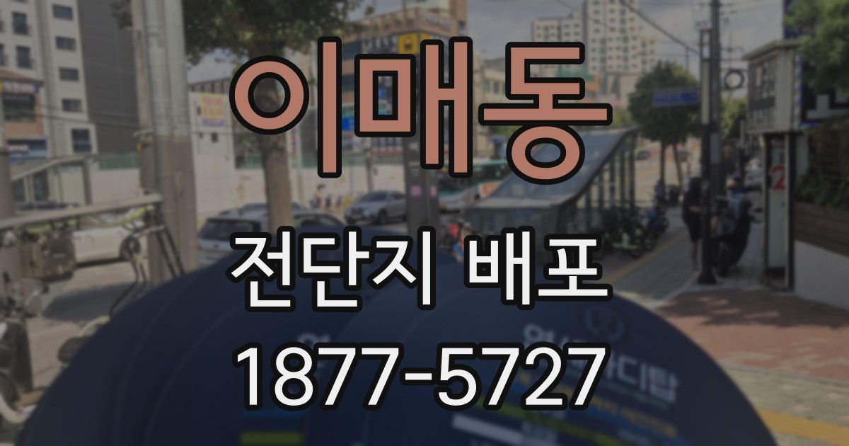 이매동 전단지 배포