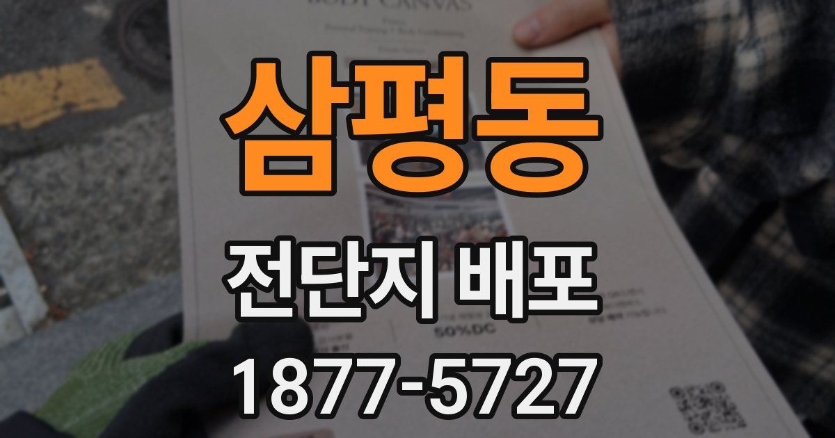 삼평동 전단지 배포