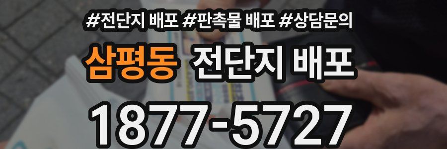 삼평동 전단지 배포