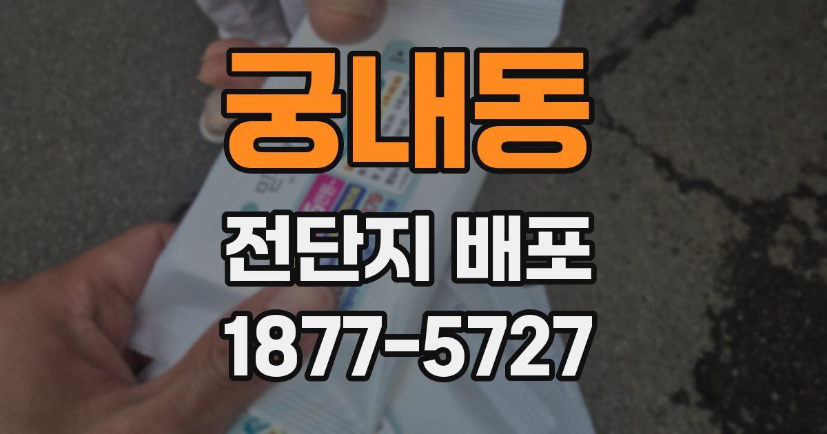 궁내동 전단지 배포