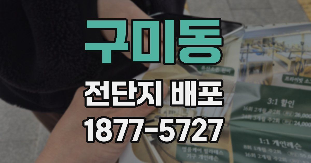 구미동 전단지 배포