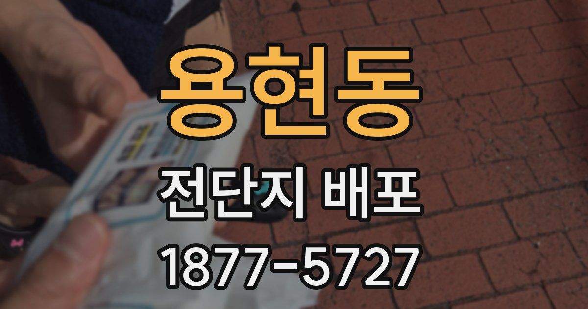 용현동 전단지 배포