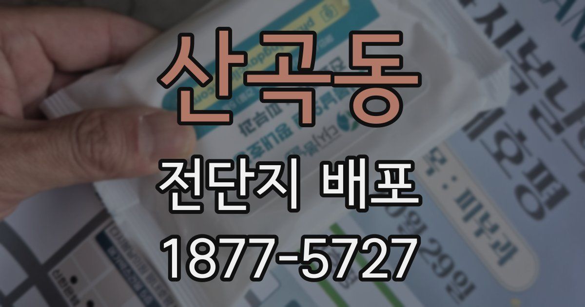 산곡동 전단지 배포