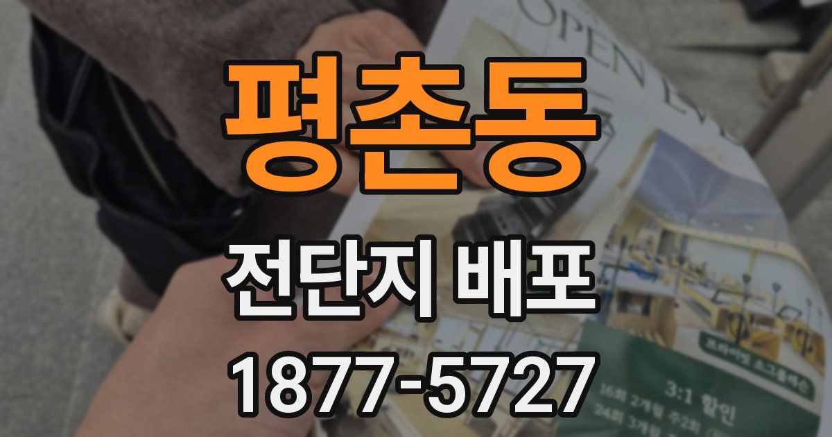 평촌동 전단지 배포