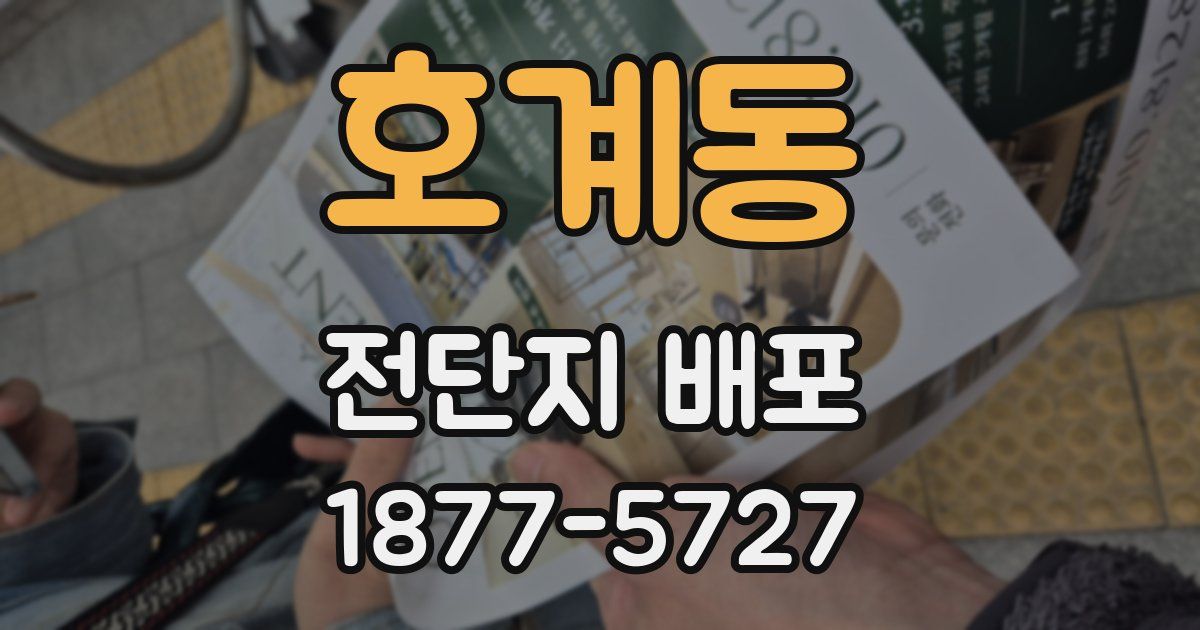 호계동 전단지 배포