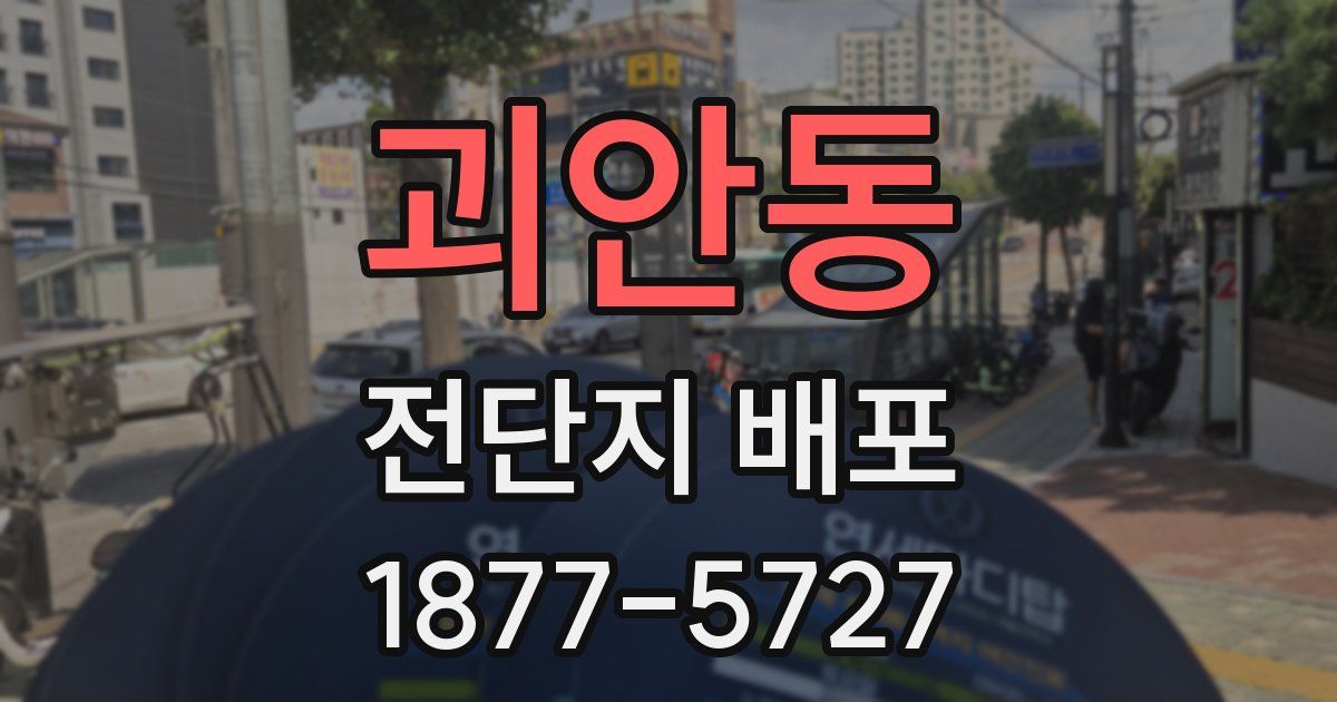 괴안동 전단지 배포