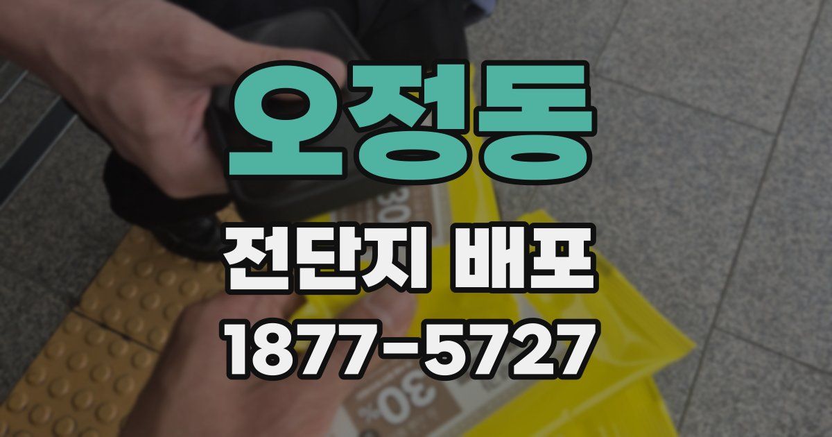 오정동 전단지 배포