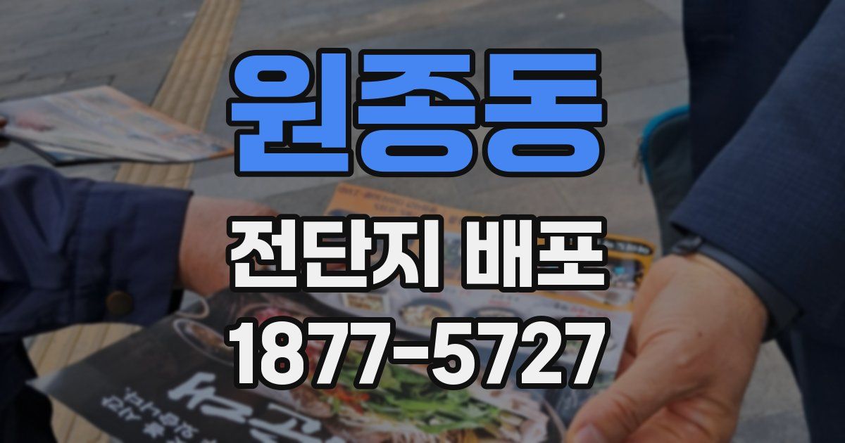 원종동 전단지 배포