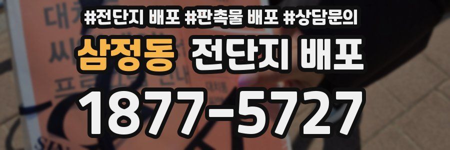 삼정동 전단지 배포