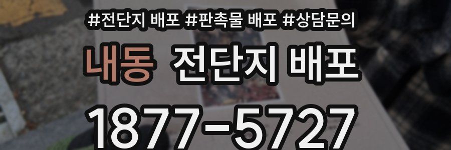 내동 전단지 배포