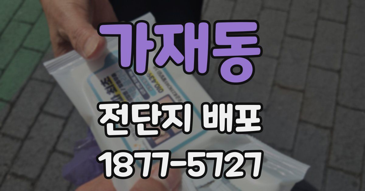 가재동 전단지 배포