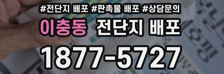 이충동 전단지 배포