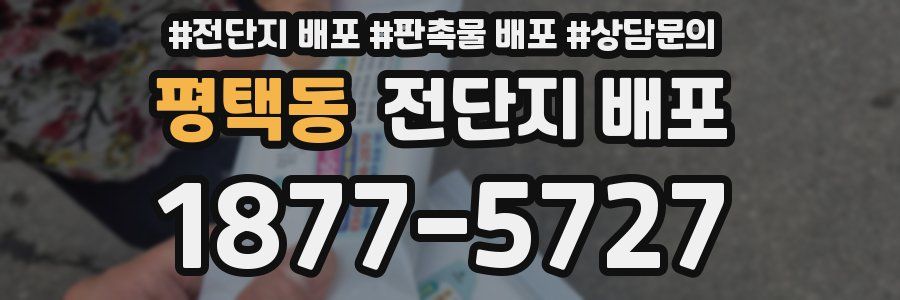 평택동 전단지 배포
