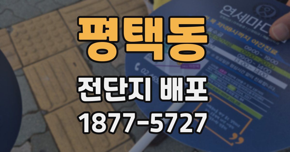 평택동 전단지 배포