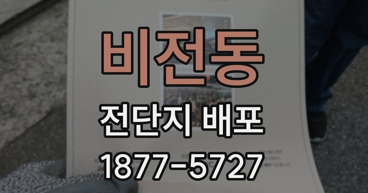 비전동 전단지 배포