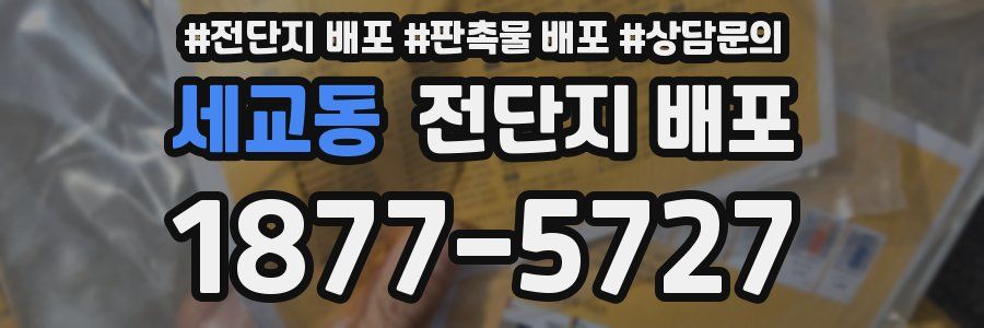 세교동 전단지 배포